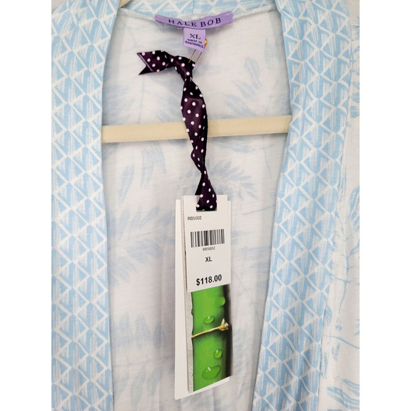 Hale Bob Bamboo Lounge Robe Kimono‎ Wrap Boho Chic Duster Pajama XL - Picture 4 of 5
